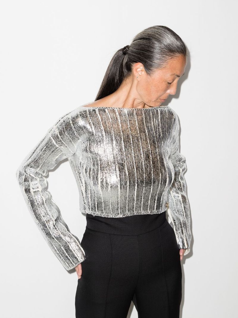 Cropped Knit Sweater