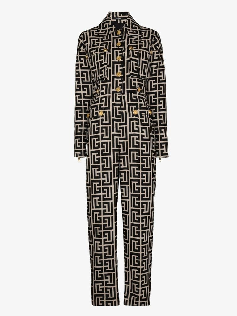 Monogram Wool Jumpsuit