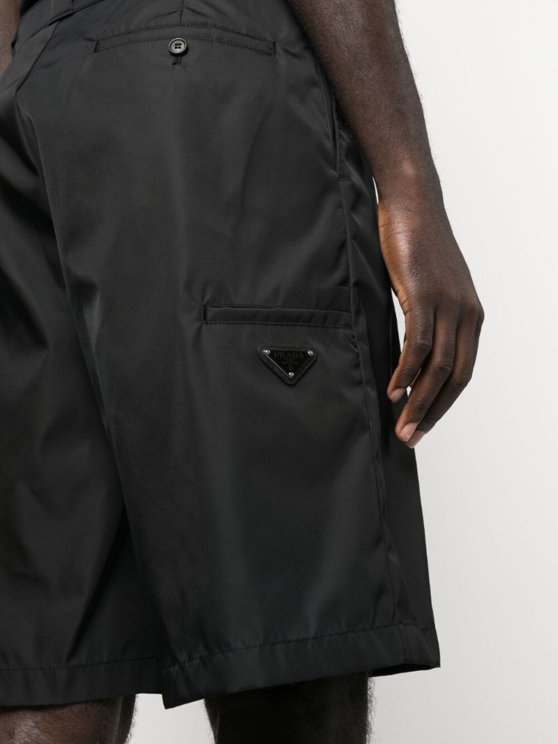 Black Knee-length Bermuda Shorts