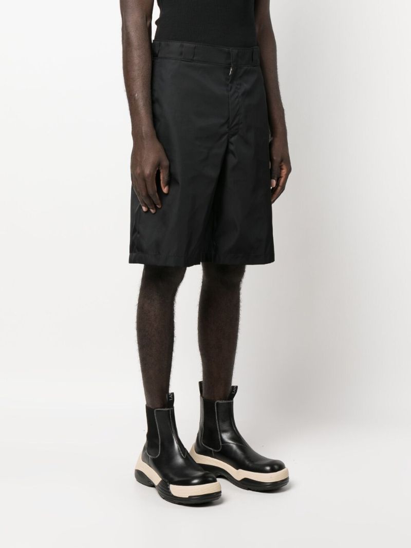 Black Knee-length Bermuda Shorts