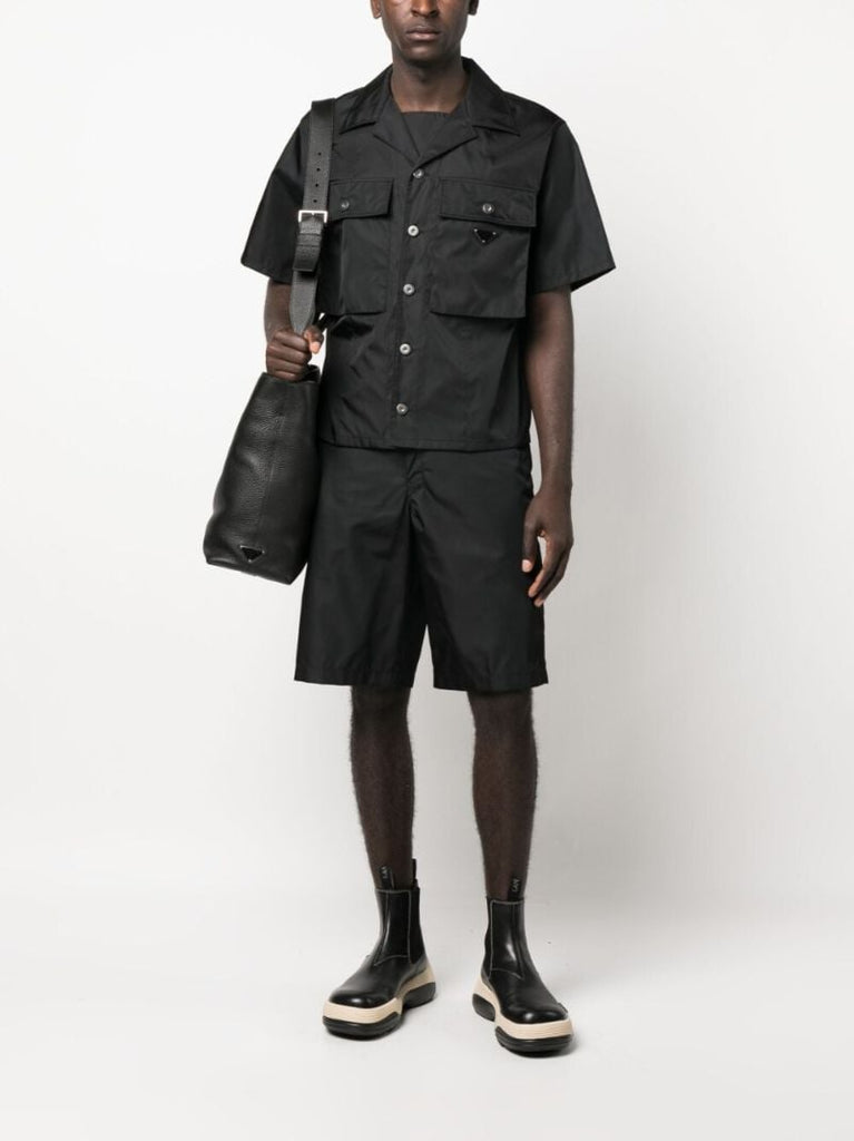 Black Knee-length Bermuda Shorts
