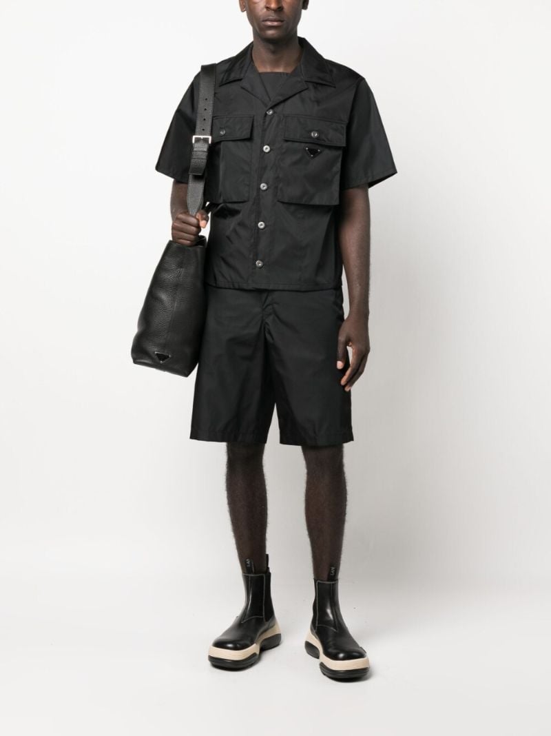 Black Knee-length Bermuda Shorts