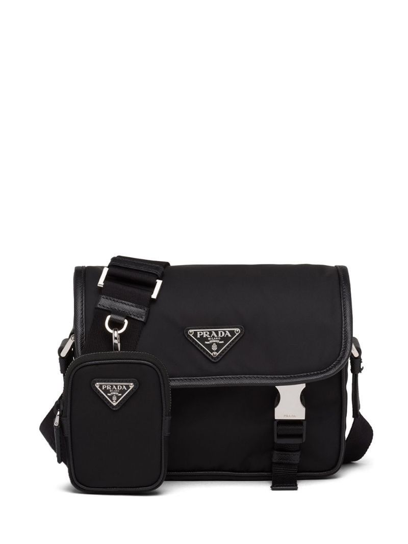 Black Re-nylon Shoulder Bag