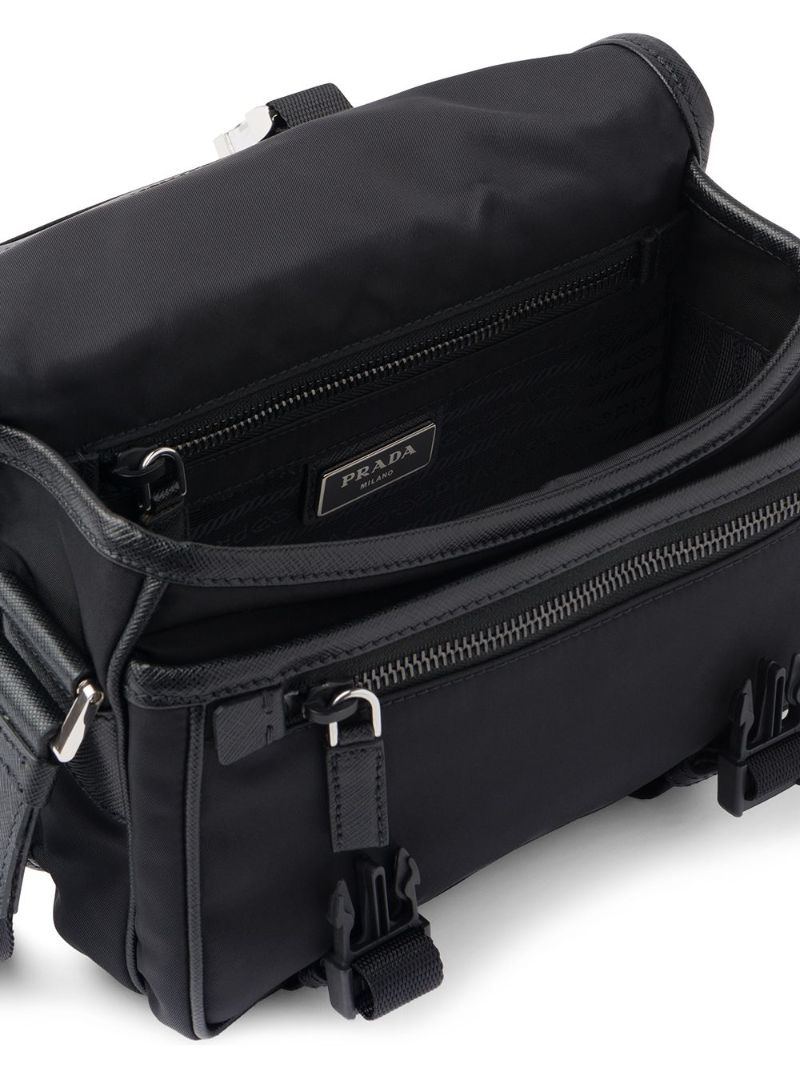 Black Re-nylon Shoulder Bag