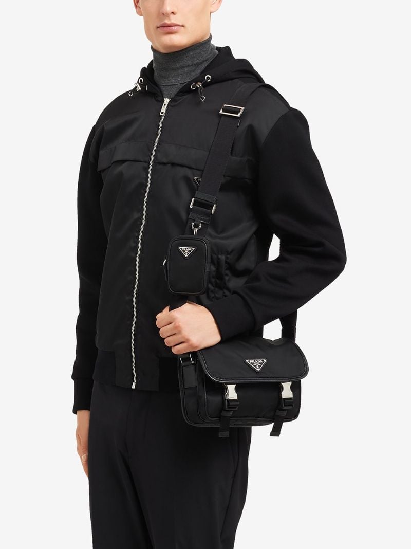Black Re-nylon Shoulder Bag