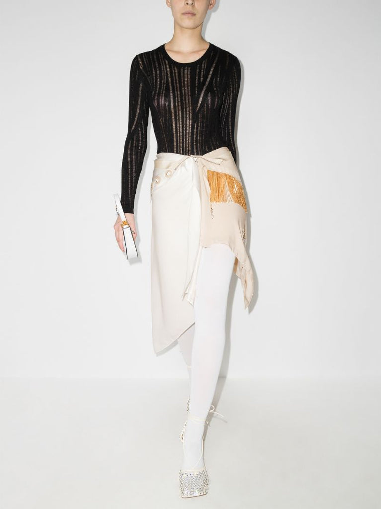 Asymmetric Embellished Skirt
