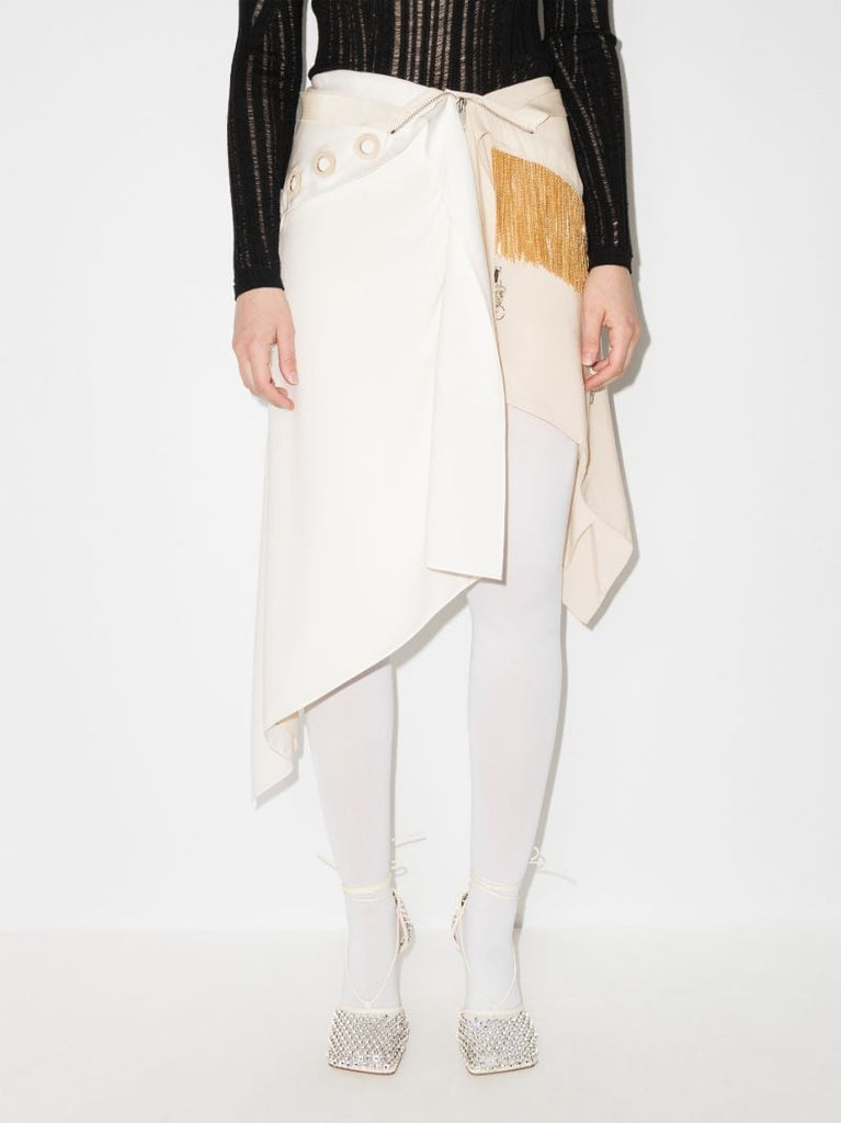 Asymmetric Embellished Skirt