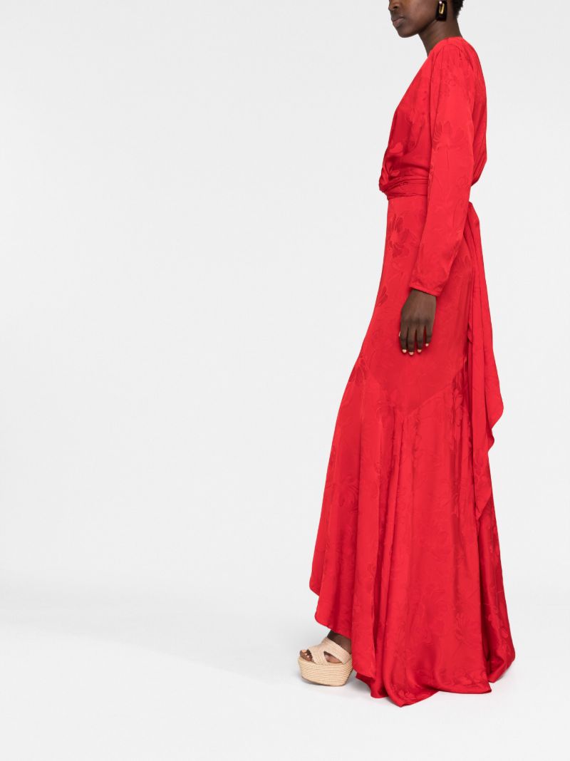 Albarella Floral Jacquard Gown