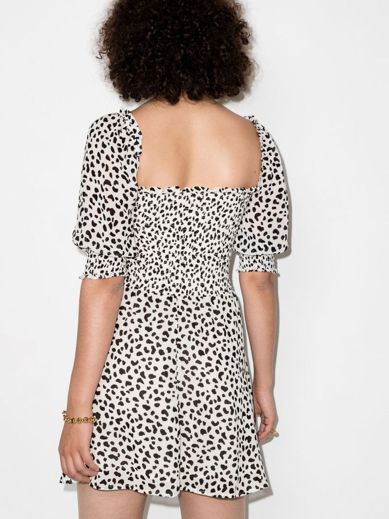 Elle Dalmatian Print Mini Dress