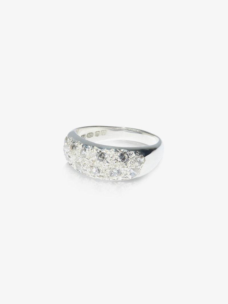 Sterling Silver Riviera Sapphire Ring