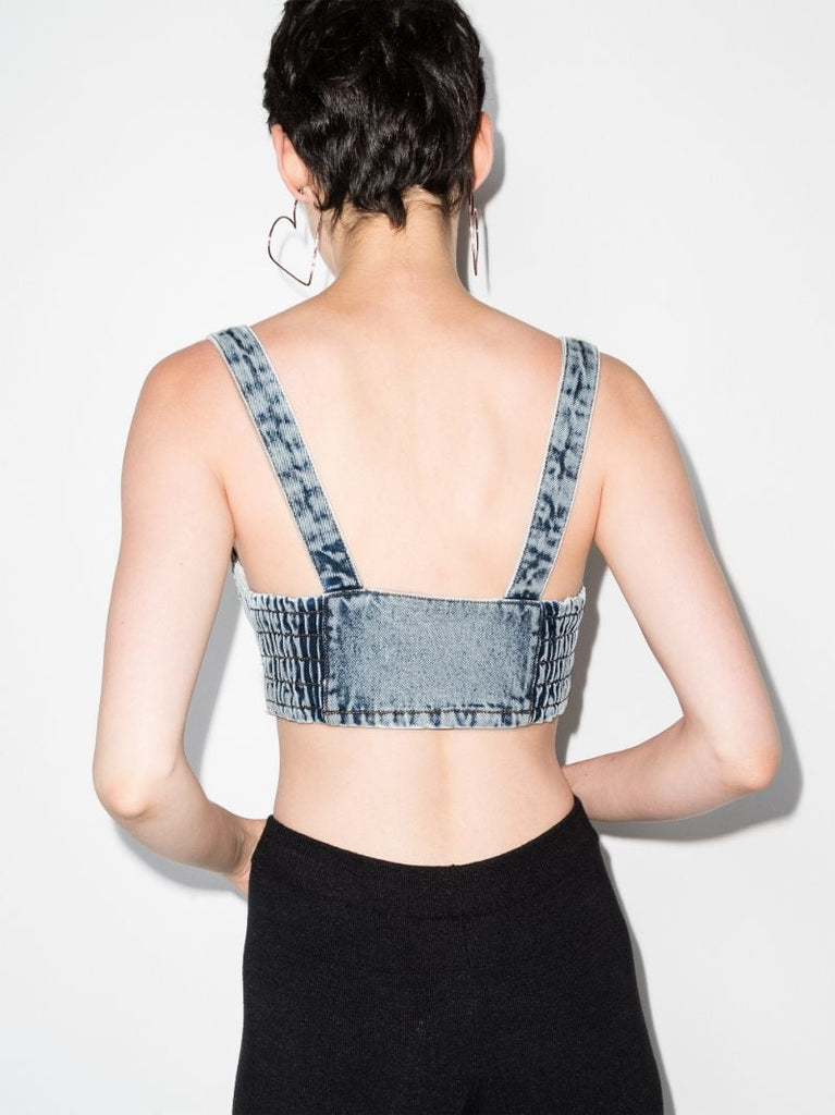 Crystal Denim Bralette Top