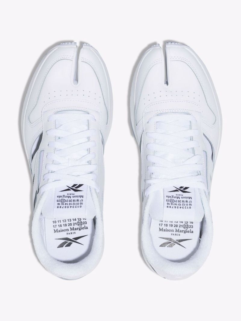 X Reebok White Tabi Leather Sneakers