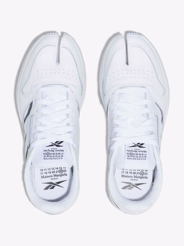 X Reebok White Tabi Leather Sneakers