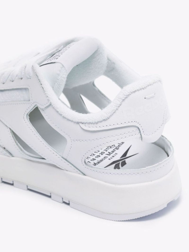 X Reebok White Tabi Leather Sneakers