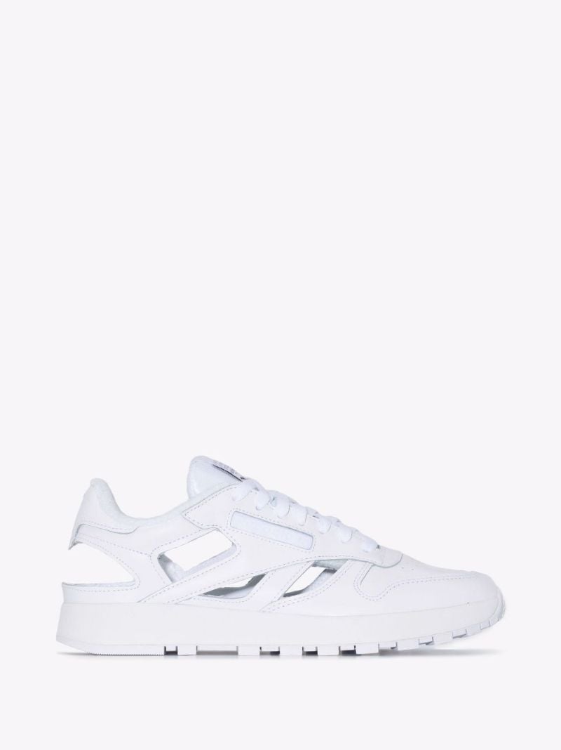 X Reebok White Tabi Leather Sneakers
