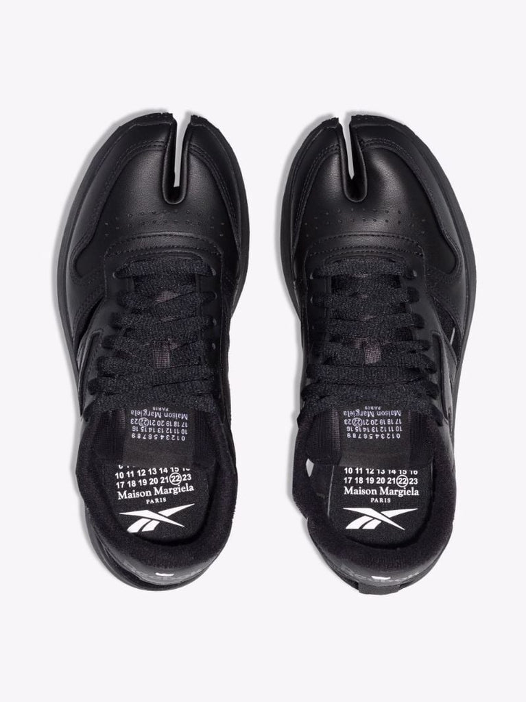 X Reebok Black Tabi Leather Sneakers