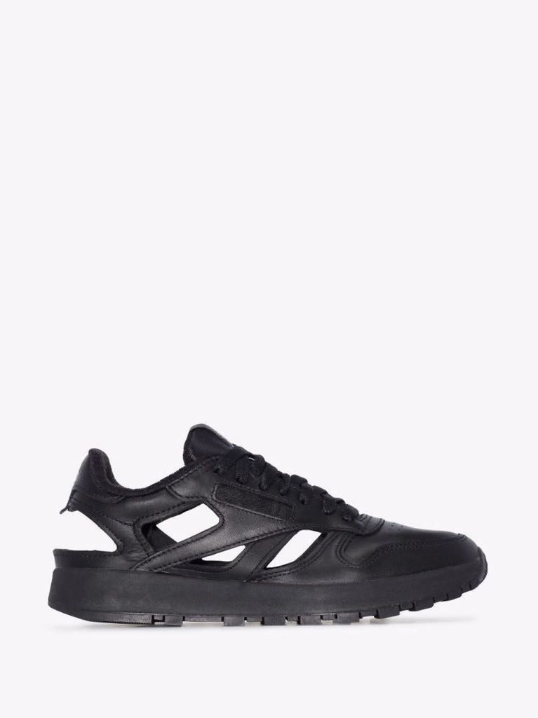 X Reebok Black Tabi Leather Sneakers