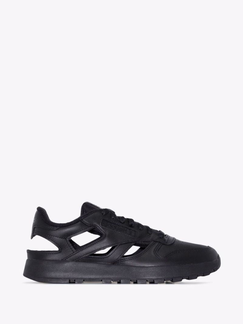 X Reebok Black Tabi Leather Sneakers