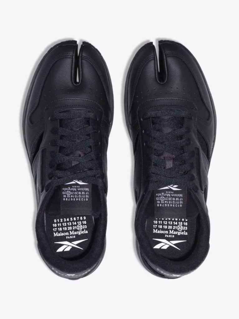 X Reebok Black Tabi Leather Sneakers