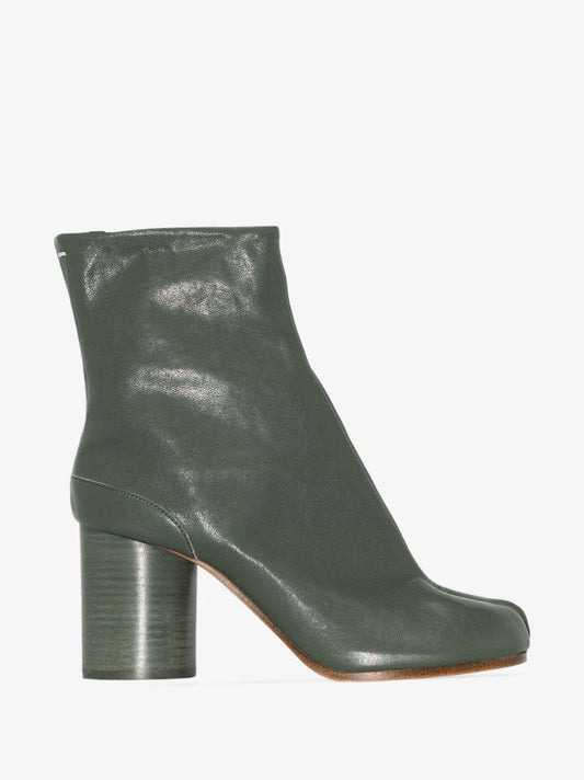 Green Tabi 80 Leather Ankle Boots