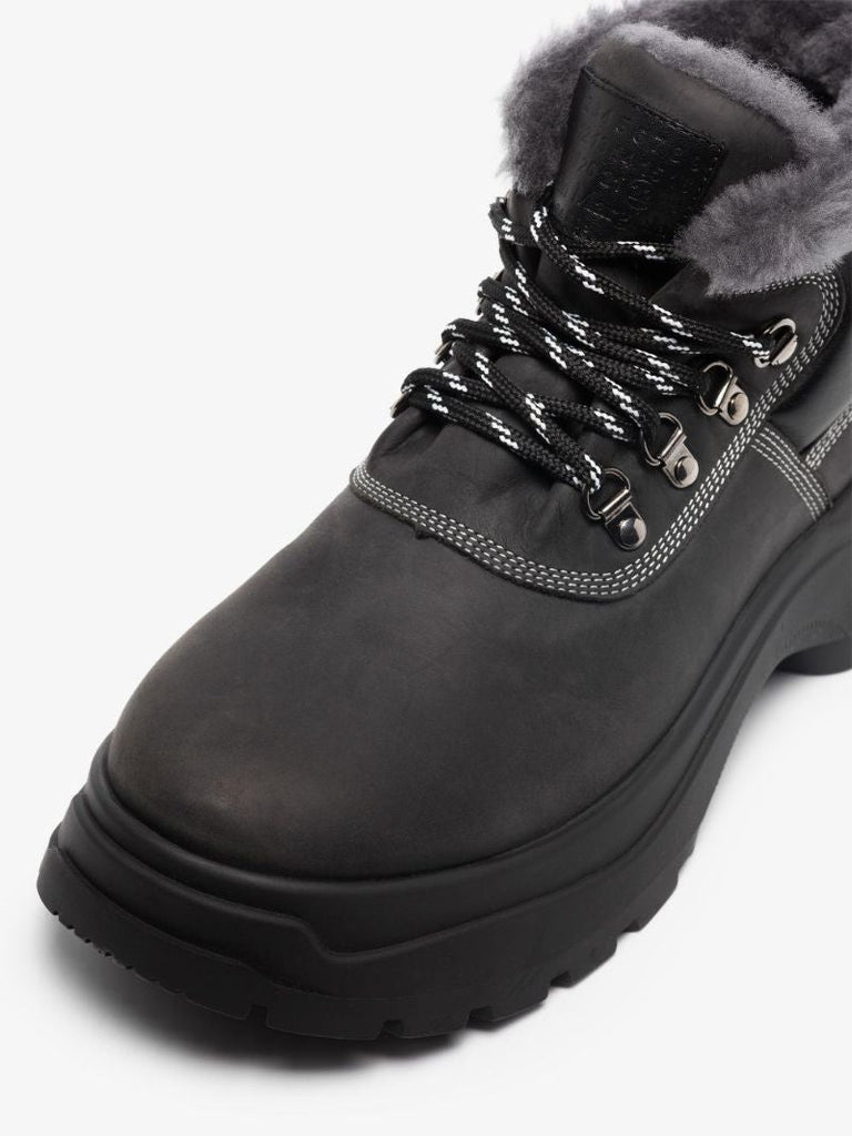Black Leather Hiking Boots