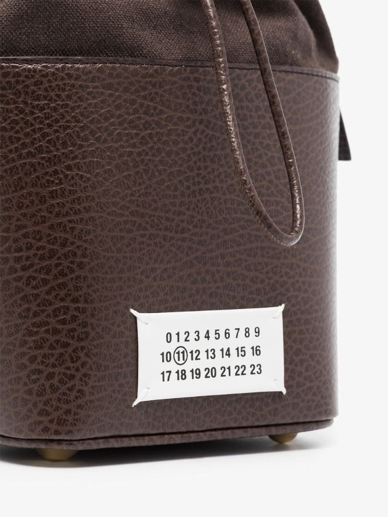 Brown 5ac Leather Bucket Bag