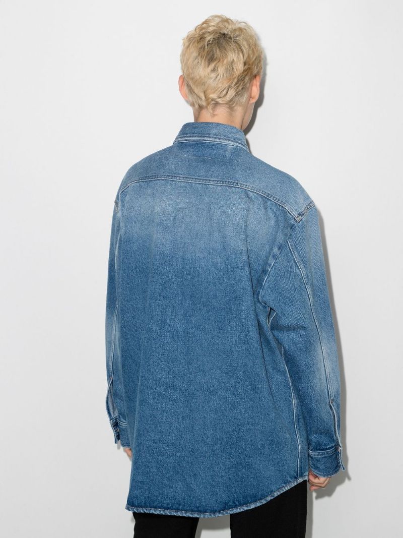 Denim Logo Patch Shirt
