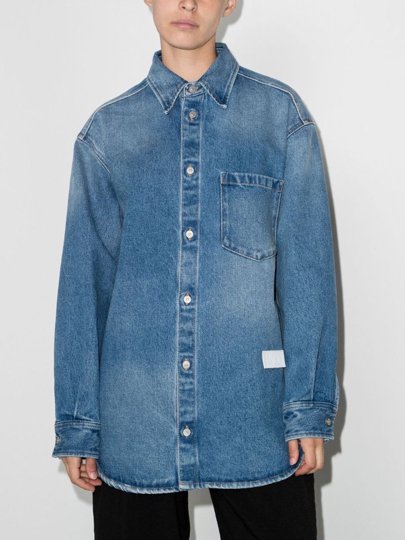 Denim Logo Patch Shirt