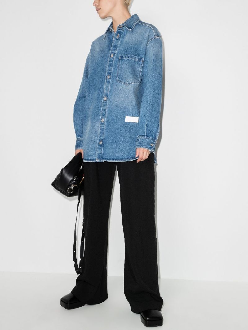 Denim Logo Patch Shirt