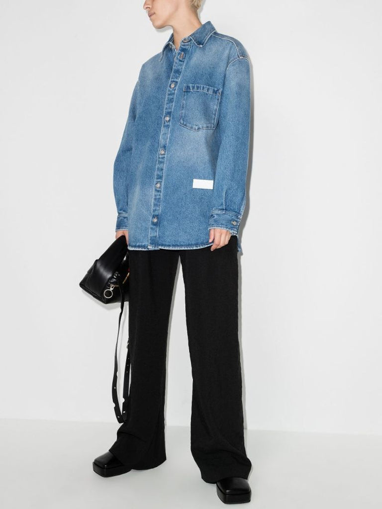 Denim Logo Patch Shirt