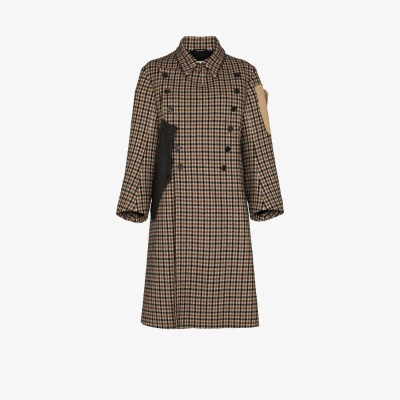 Double-breasted Checked Coat