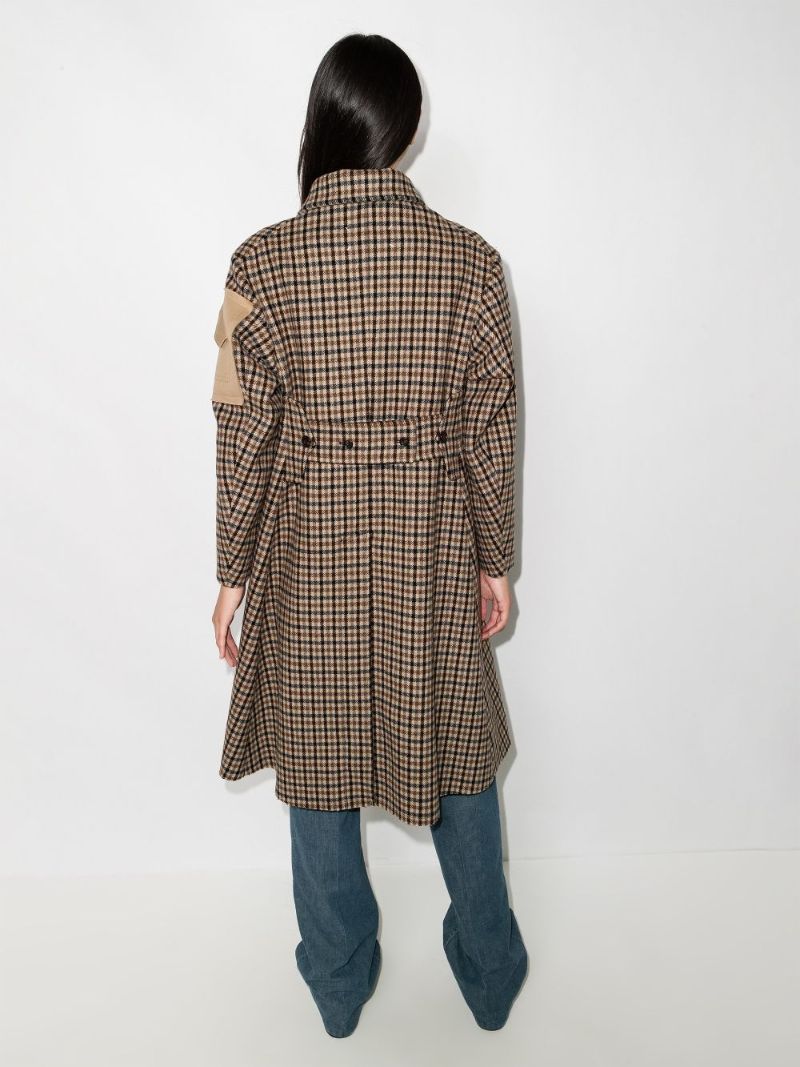 Double-breasted Checked Coat