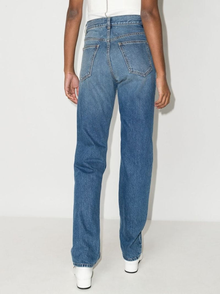 High Waist Straight Leg Jeans