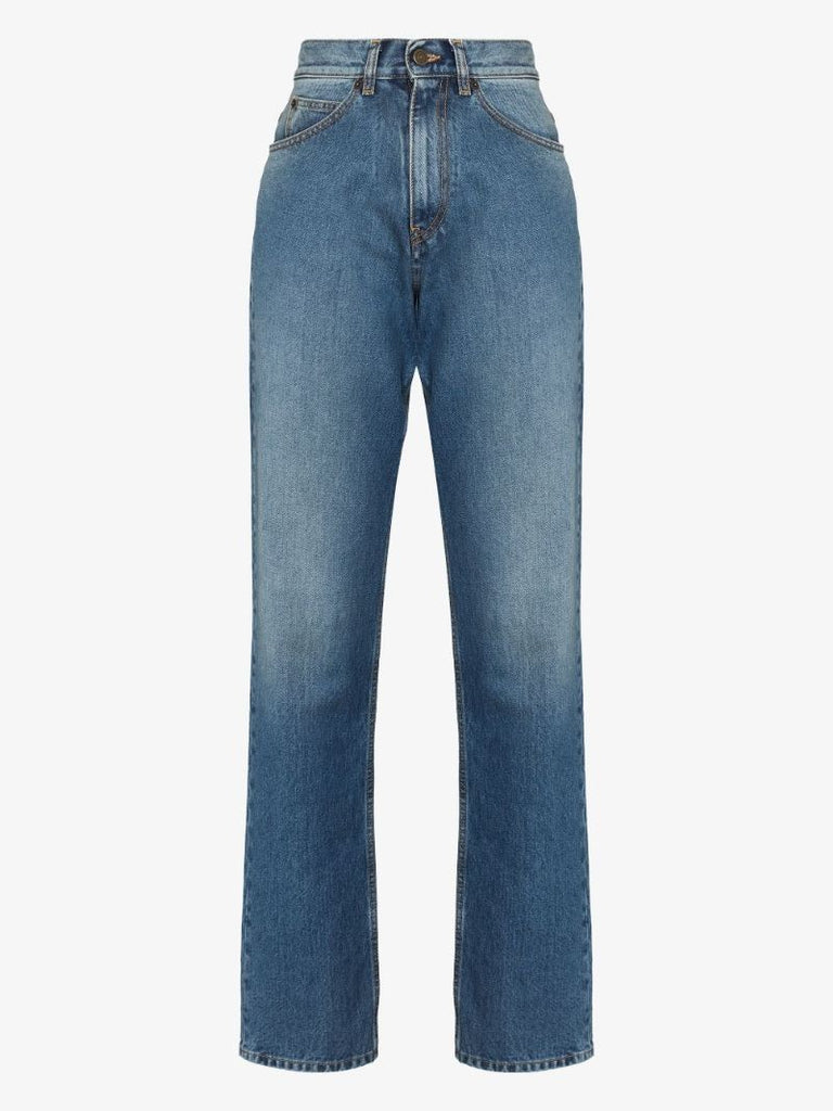 High Waist Straight Leg Jeans