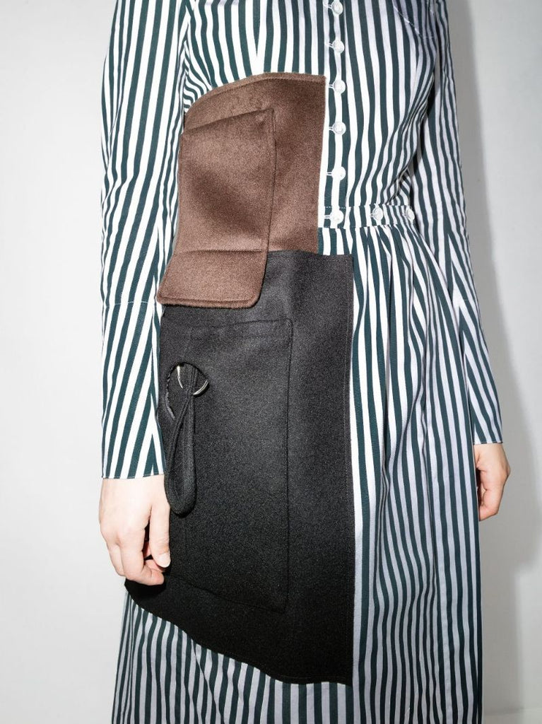 Green and White Memory of Striped Shirt Dress
