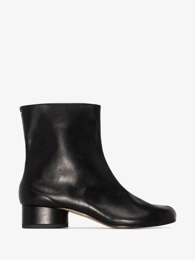 Black Tabi 30 Leather Ankle Boots