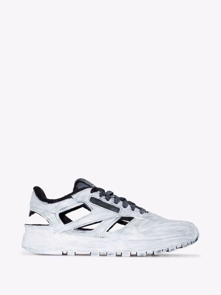 X Reebok White Tabi Leather Sneakers