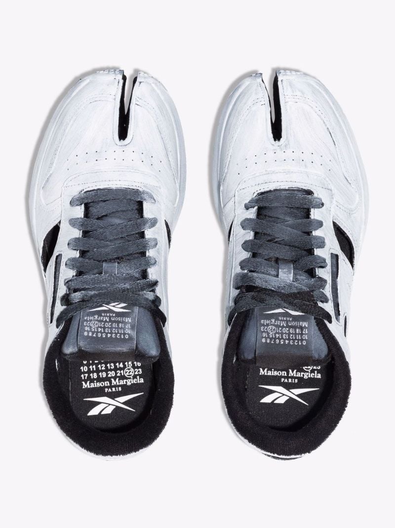 X Reebok White Tabi Leather Sneakers
