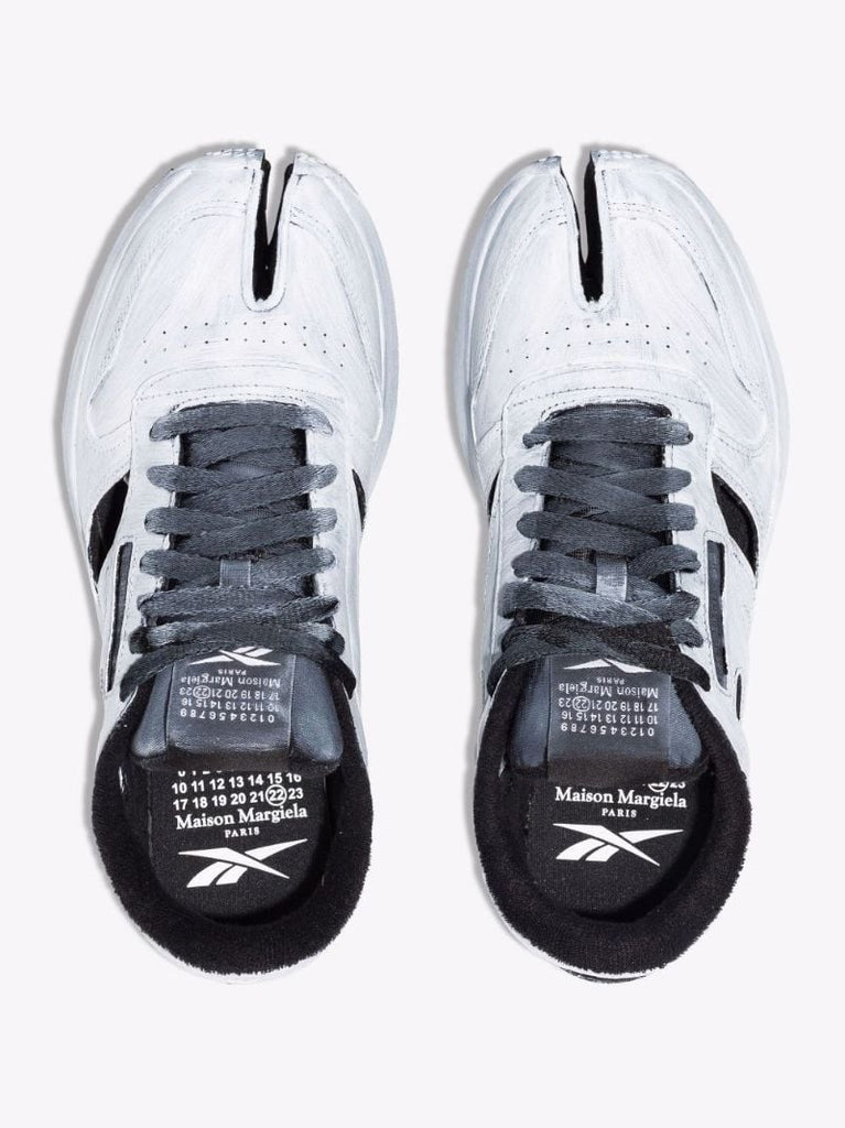 X Reebok White Tabi Leather Sneakers