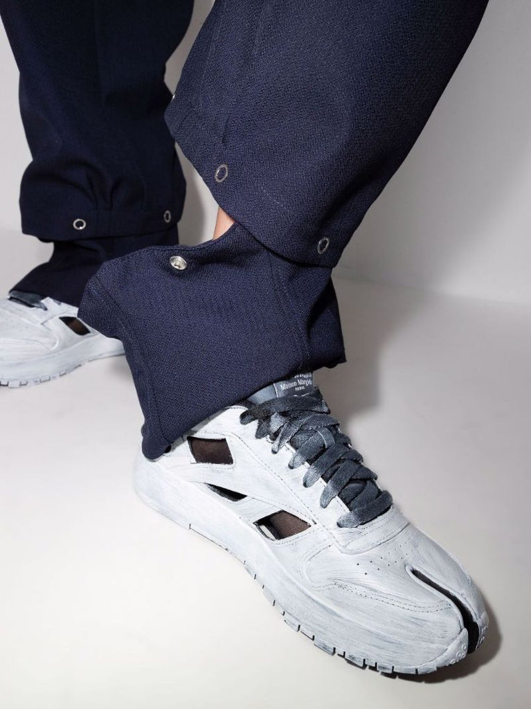 X Reebok White Tabi Leather Sneakers