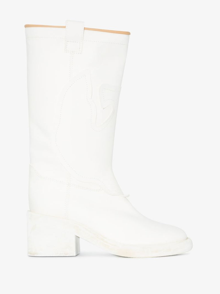 Round-toe Calf-length Boots