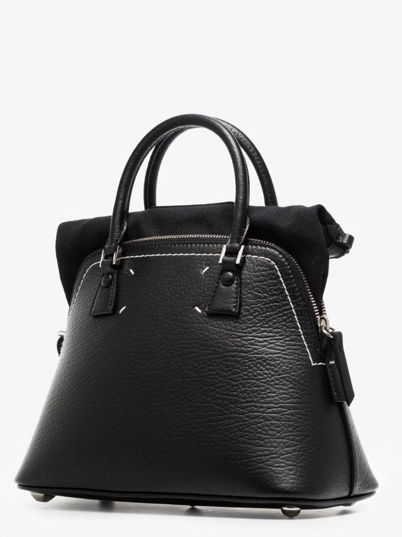 Black 5ac Mini Leather Tote Bag