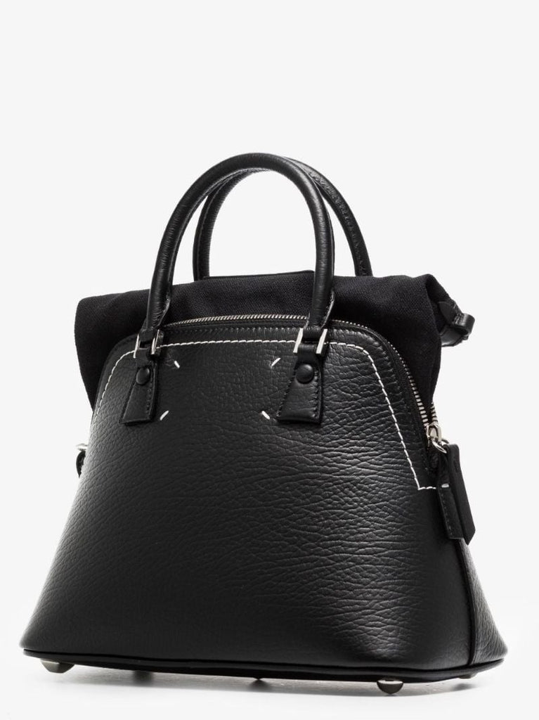 Black 5ac Mini Leather Tote Bag