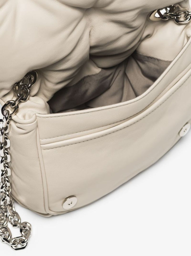 Neutral Glam Slam Mini Leather Shoulder Bag