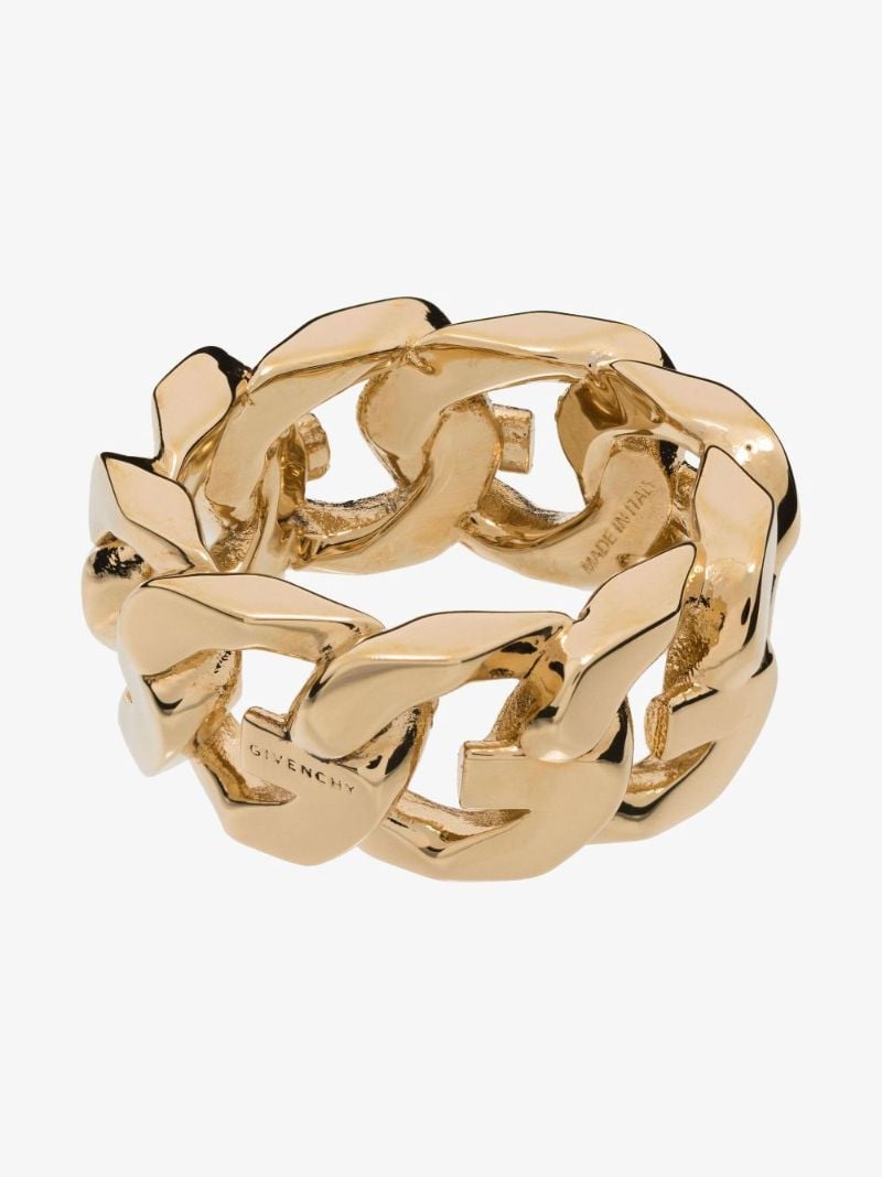 Gold Tone G Chain Ring