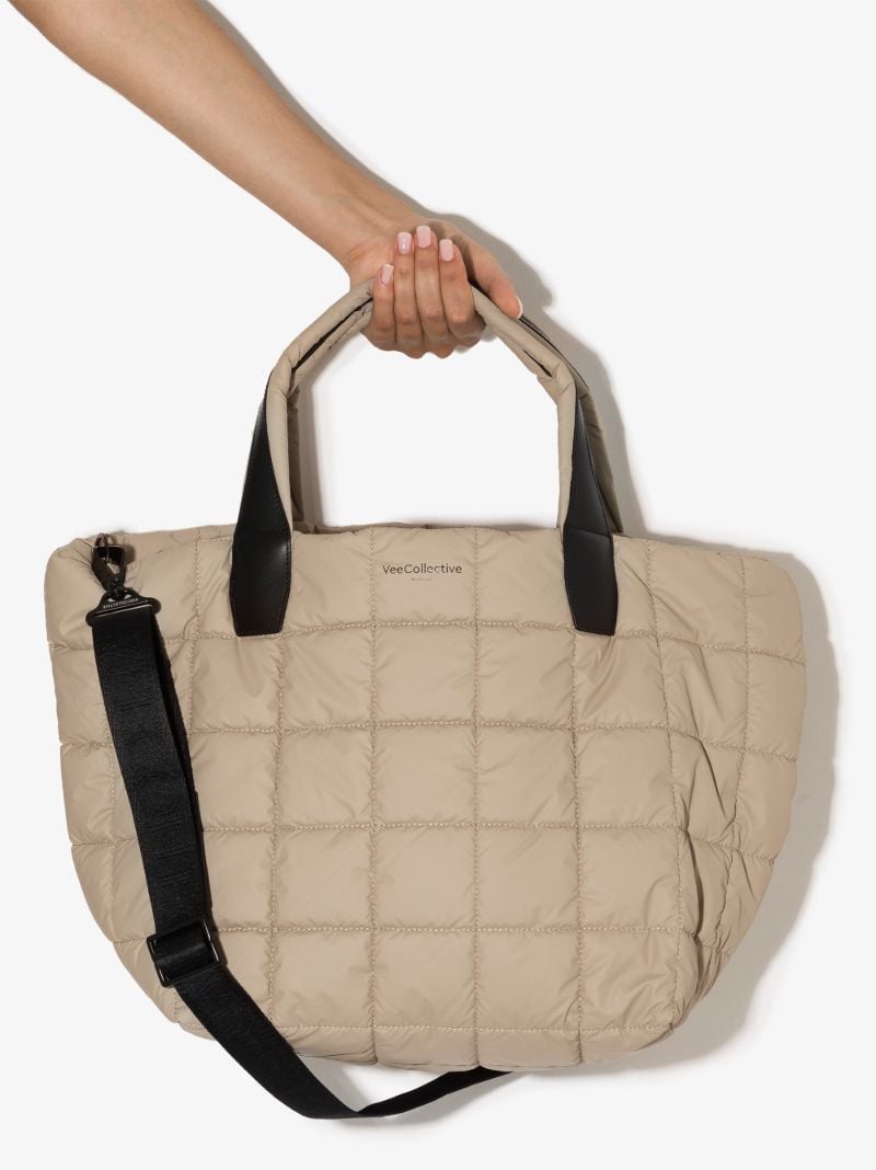 Neutral Porter Medium Quilted Tote Bag
