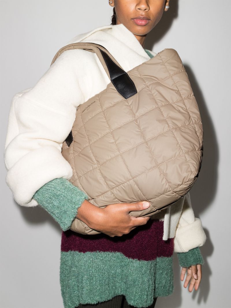 Neutral Porter Medium Quilted Tote Bag