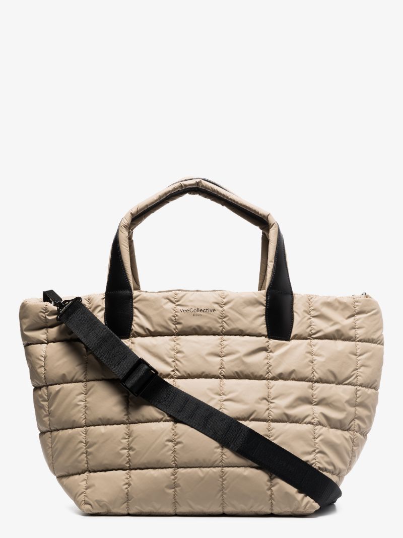Neutral Porter Medium Quilted Tote Bag