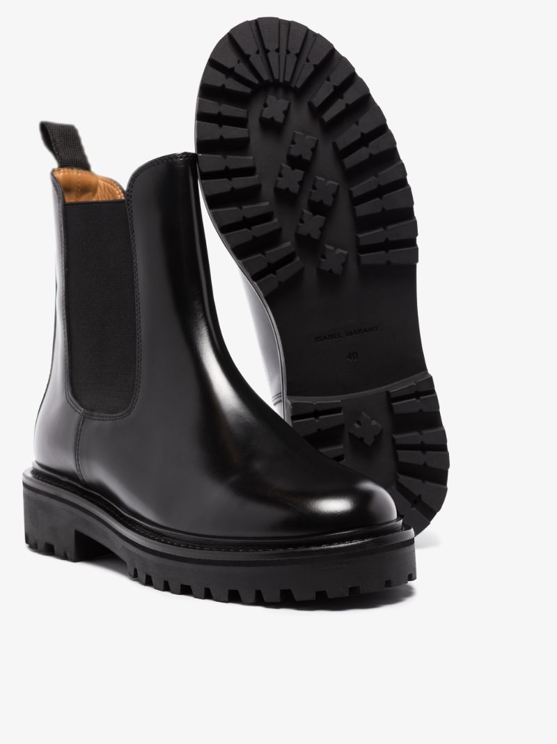 Black Castayh Leather Chelsea Boots