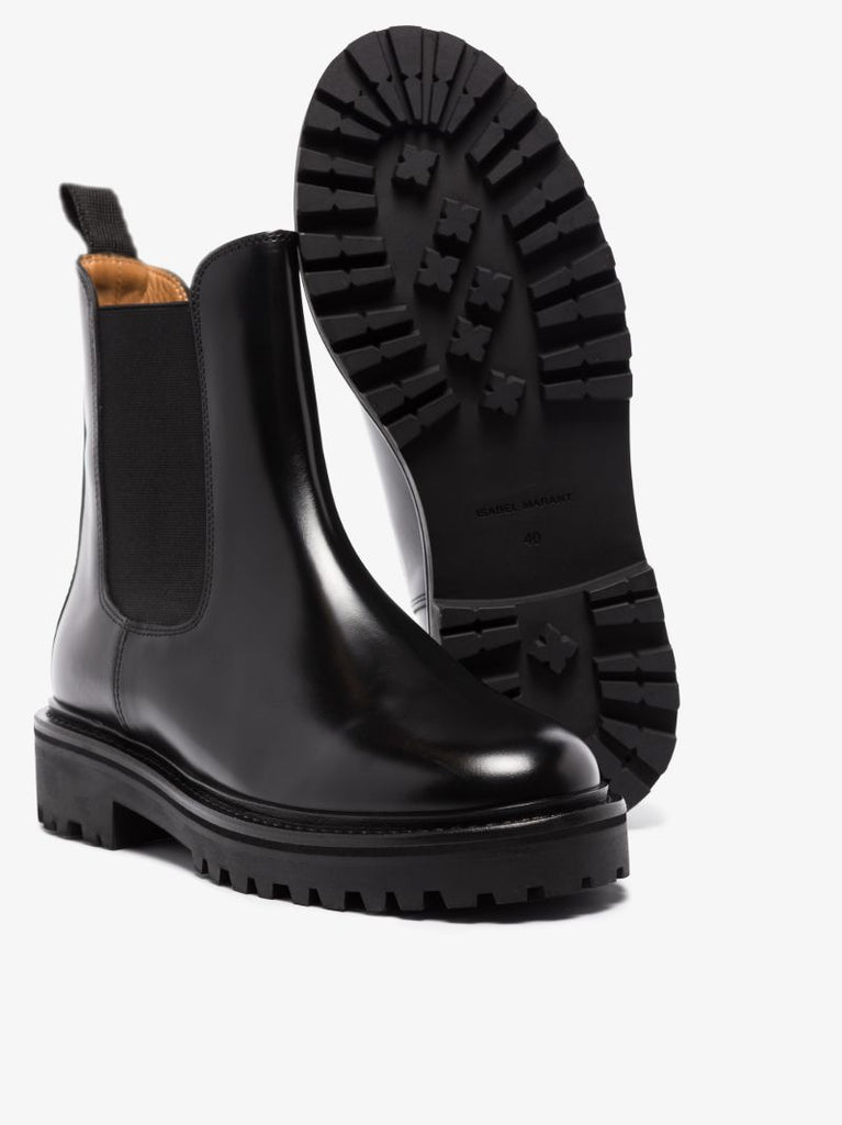 Black Castayh Leather Chelsea Boots